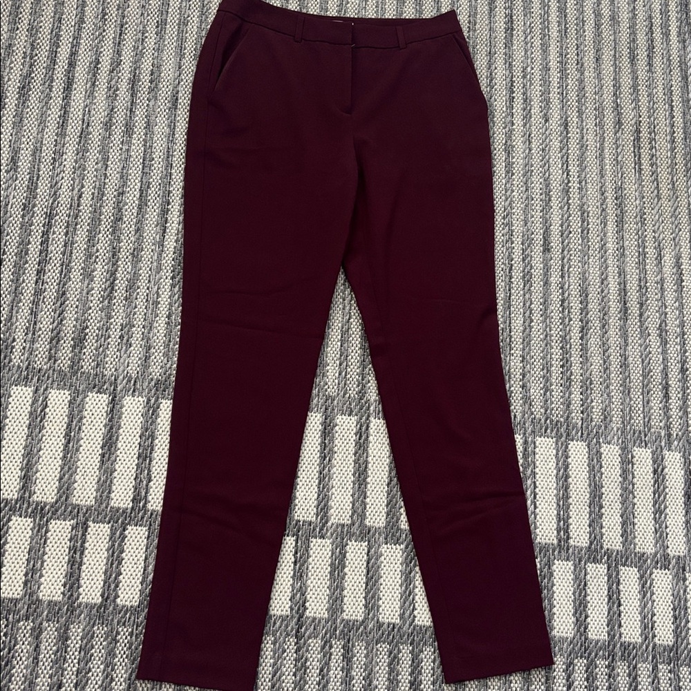 Forever 21 Deep Burgundy Straight Leg Pants